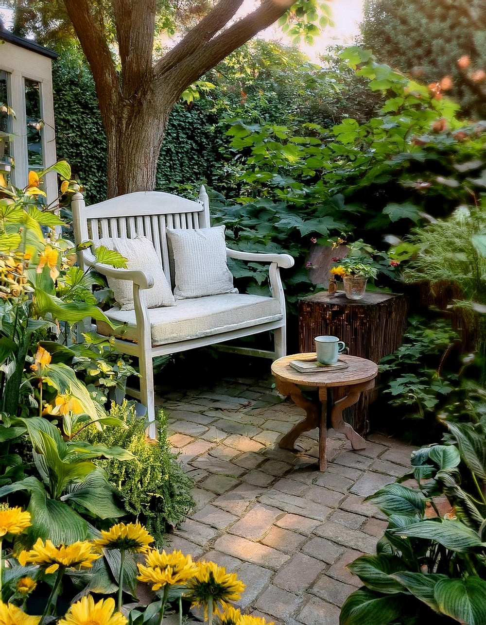 Cozy Corner Seating Area with Vintage Furniture