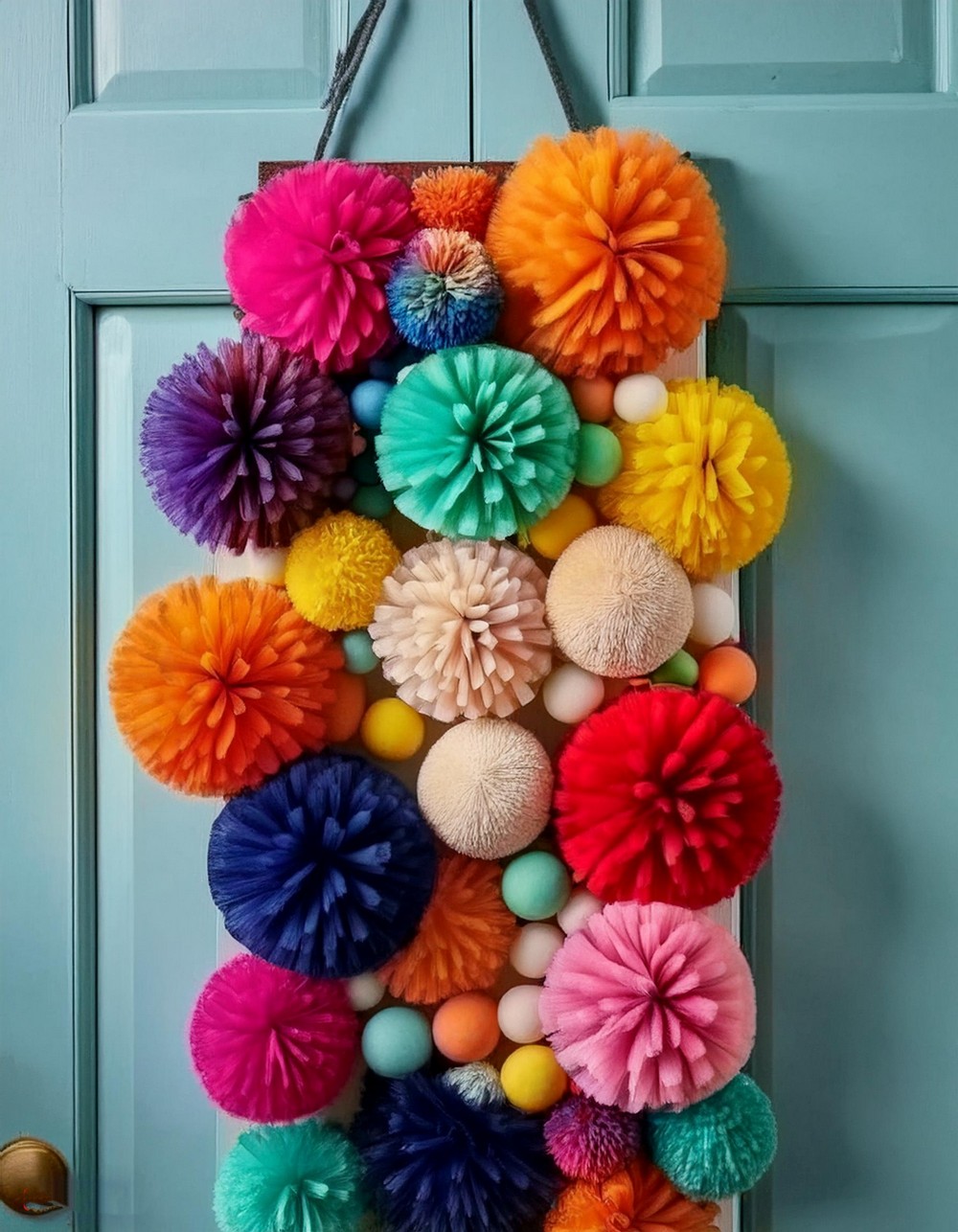 DIY Pom-Pom Door Hanger