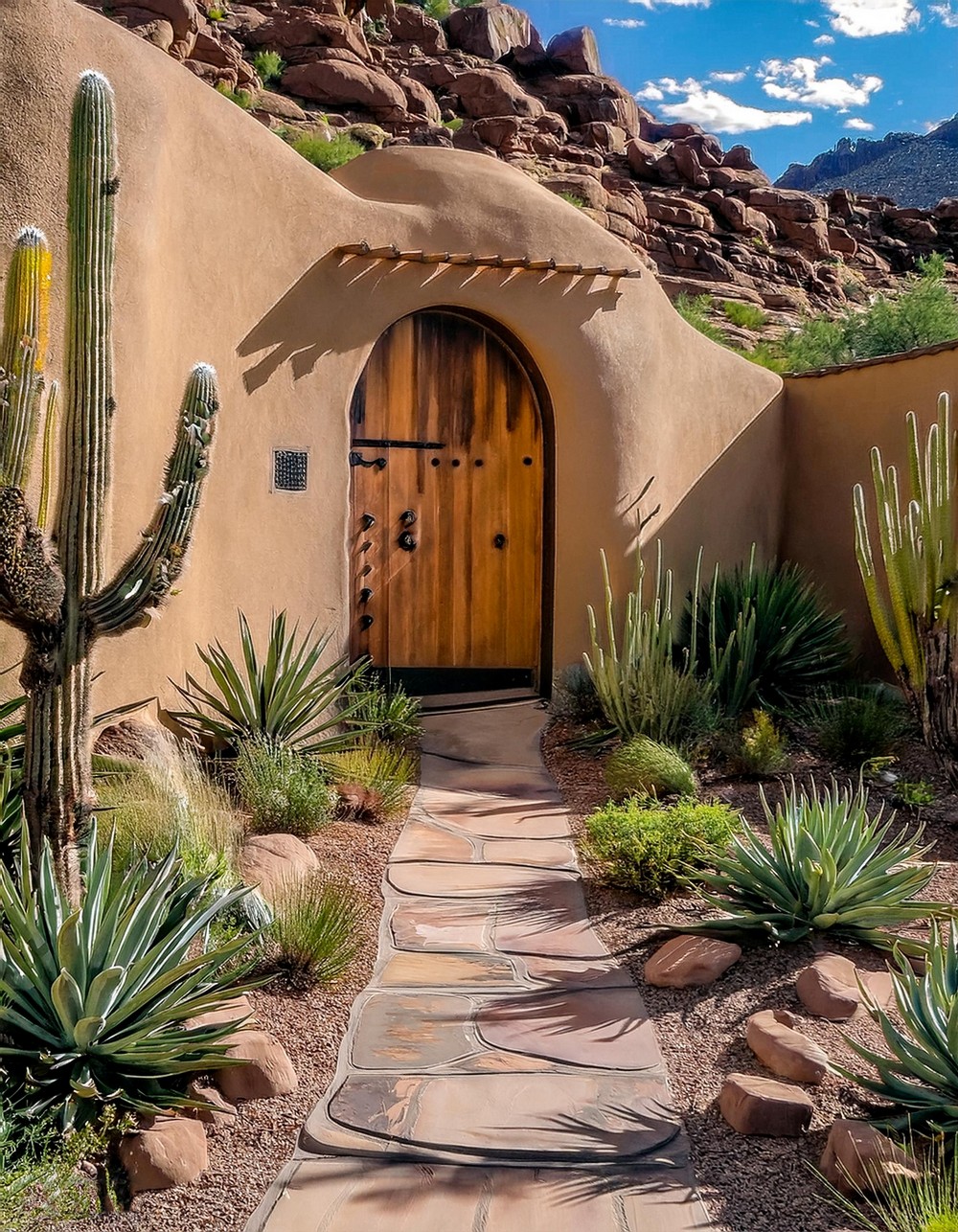 Desert Garden Entrance with Rock Accents