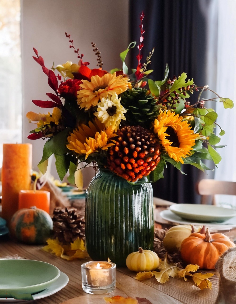 Display a Seasonal Vase or Centerpiece