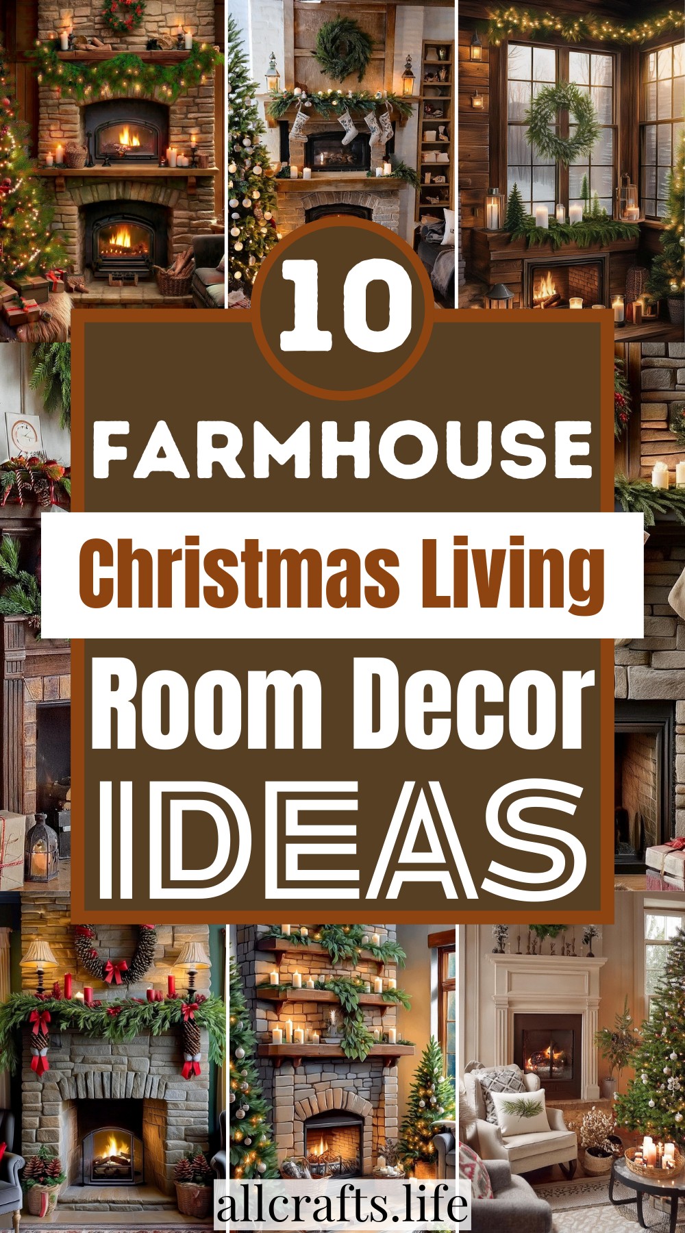 Farmhouse Christmas Living Room Decor Ideas