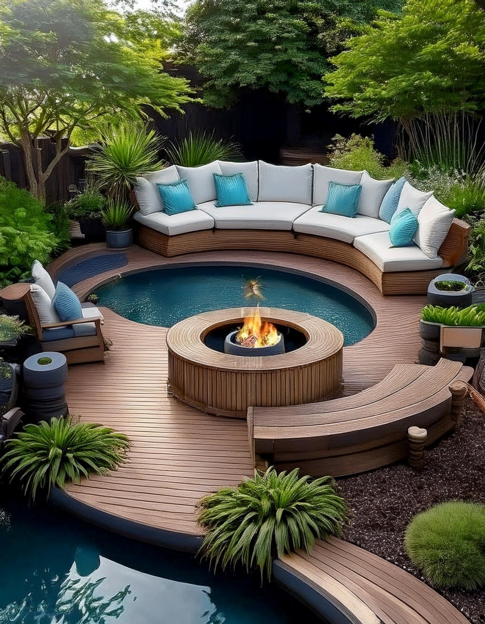 Floating Deck with Built-in Seating