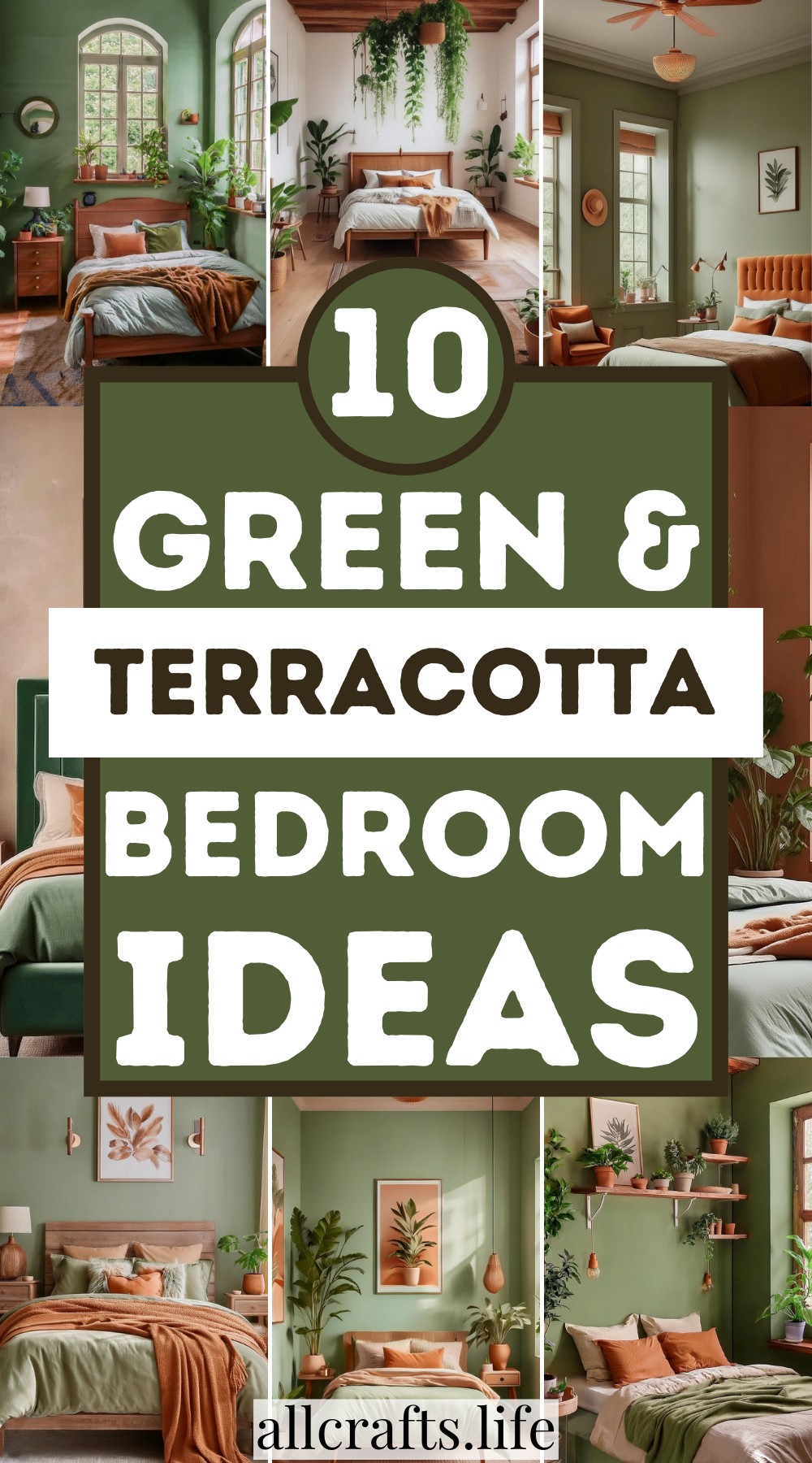 Green & Terracotta Bedroom Ideas