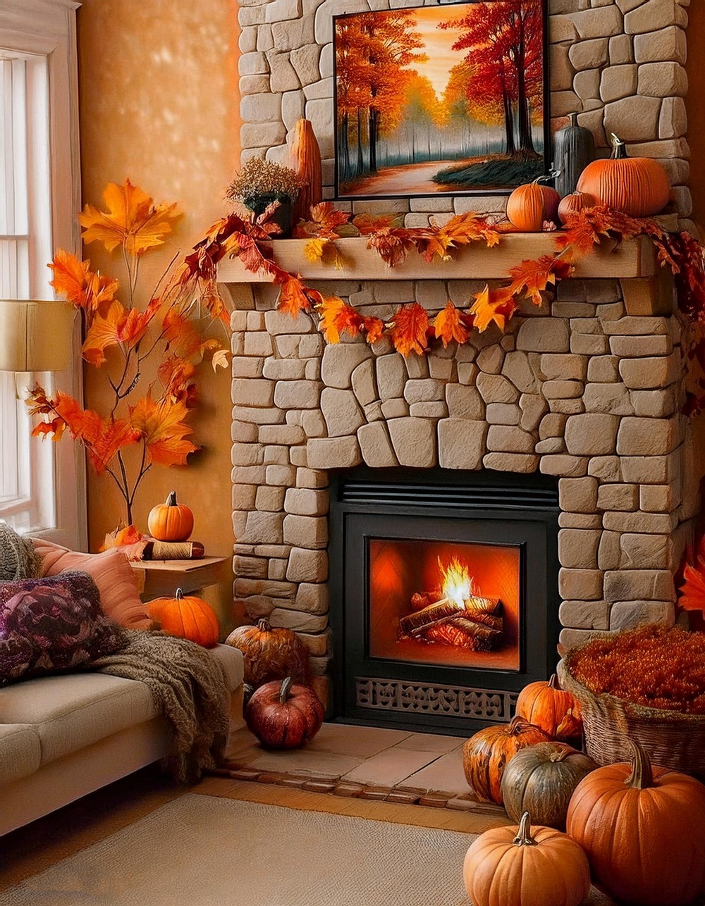 Hang a Fall-themed Wall Art or Sign