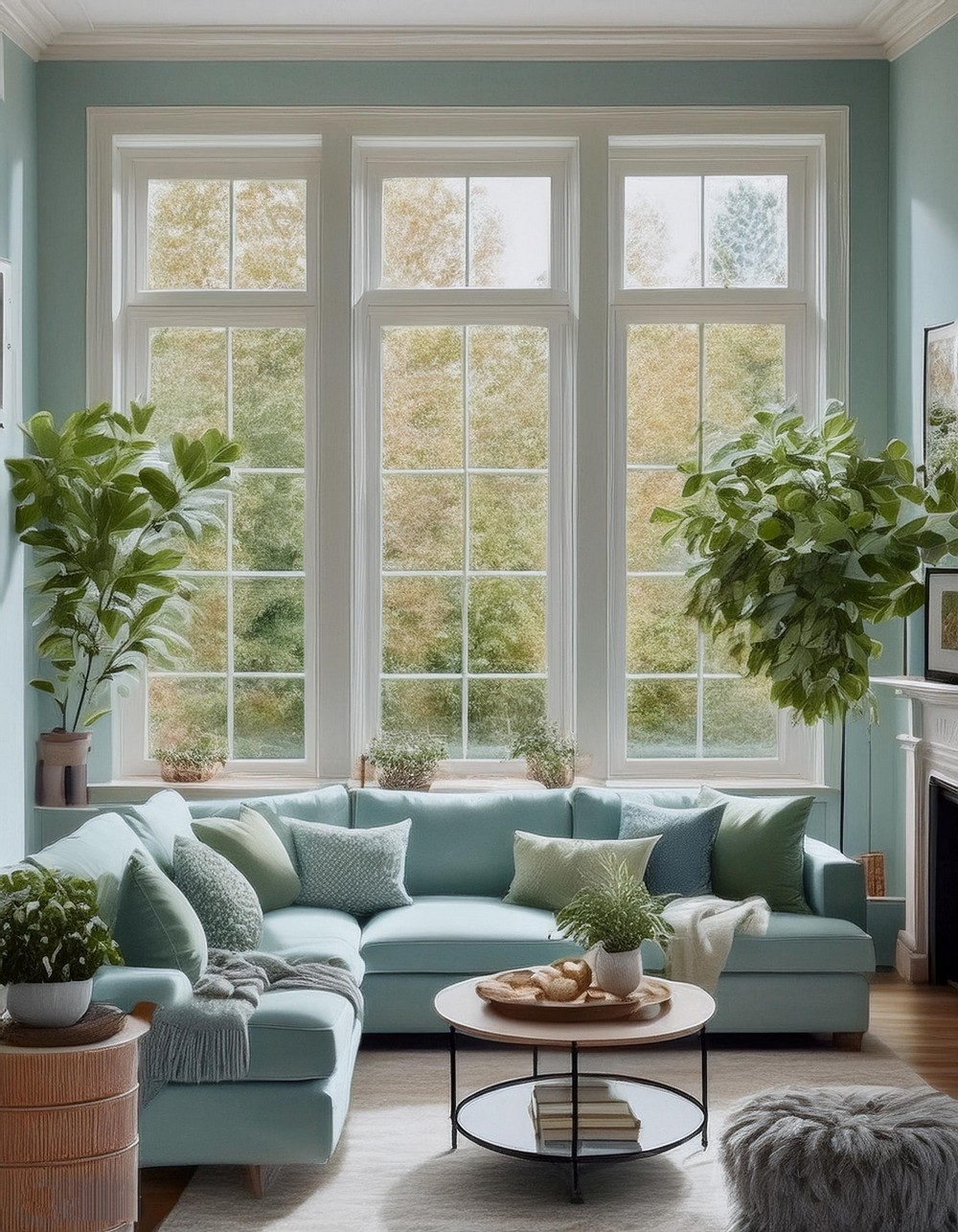 Light Blue and Sage Green Combination