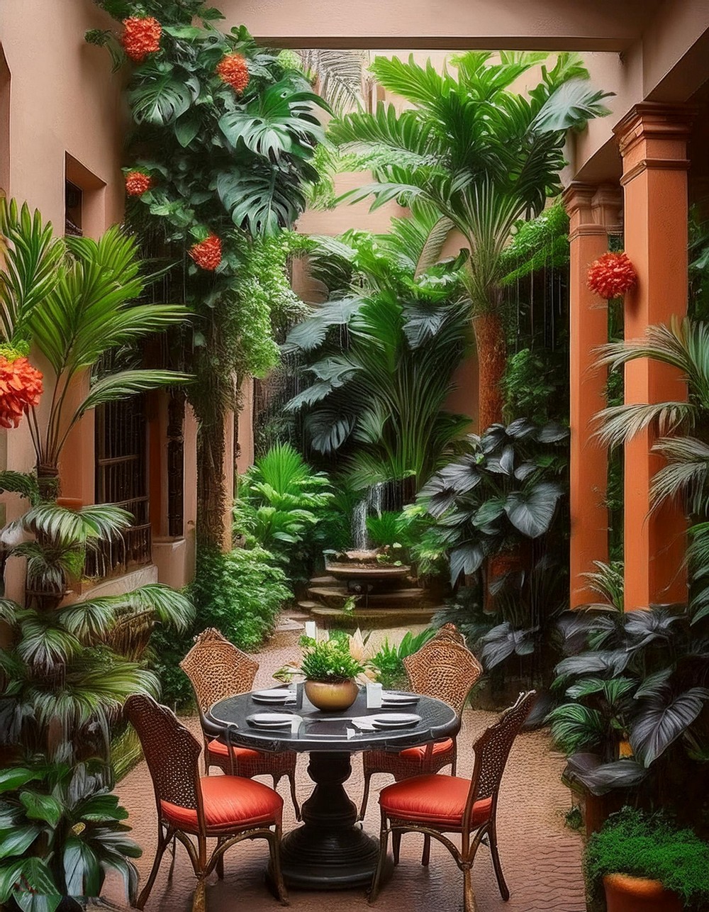 Lush Tropical Plants