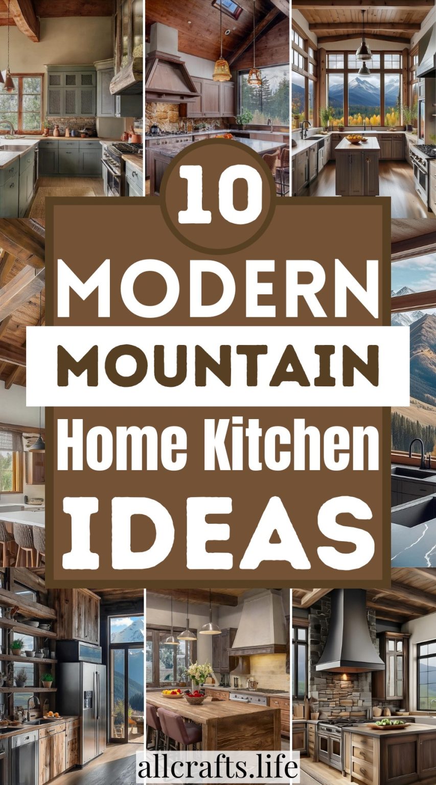 10 Super Stylized Modern Mountain Home Kitchen Ideas - All Crafts