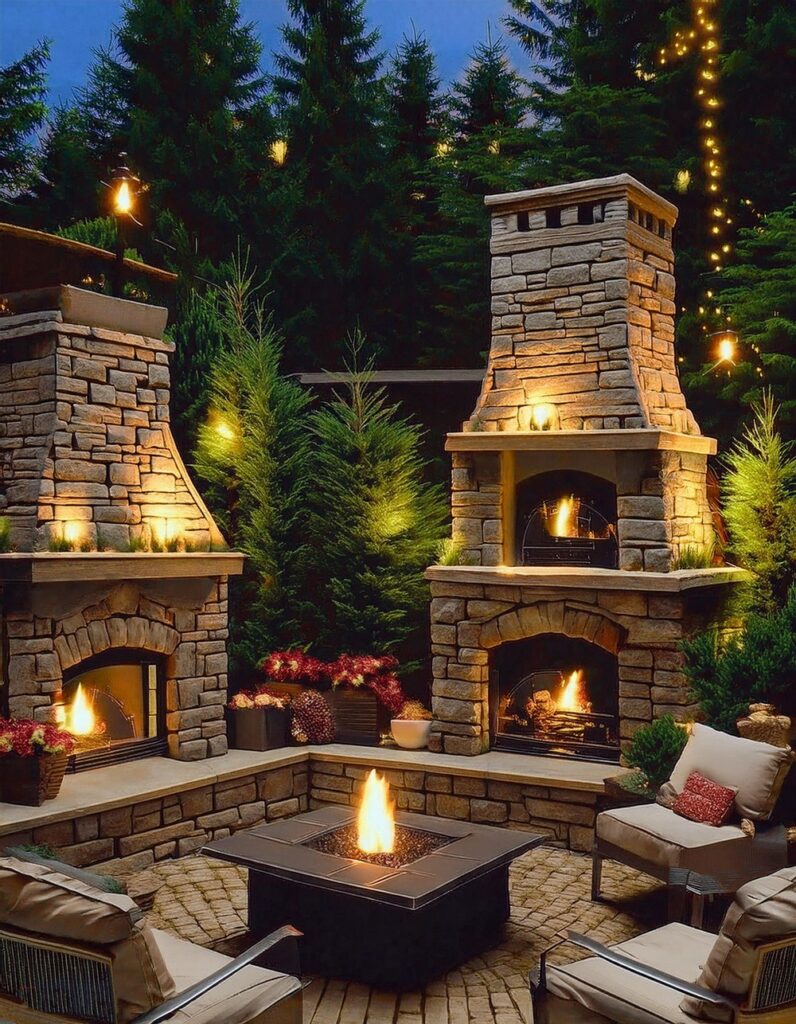10 Beautiful Outdoor Fireplaces Ideas For Your Backyard - All Crafts