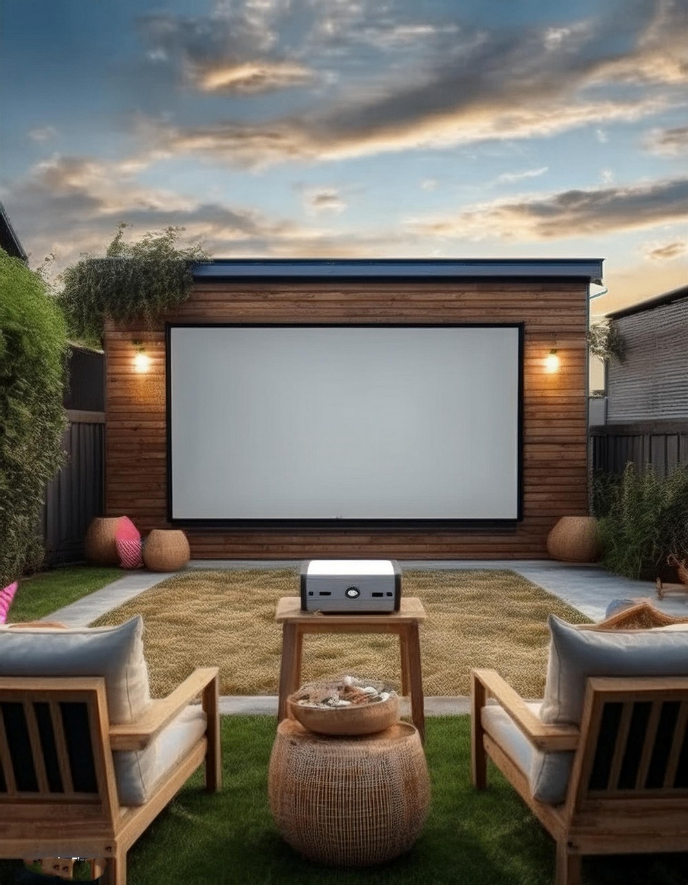 Outdoor Theater and Projection Screen