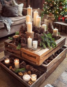 Rustic Wooden Crates as Coffee Table Decor