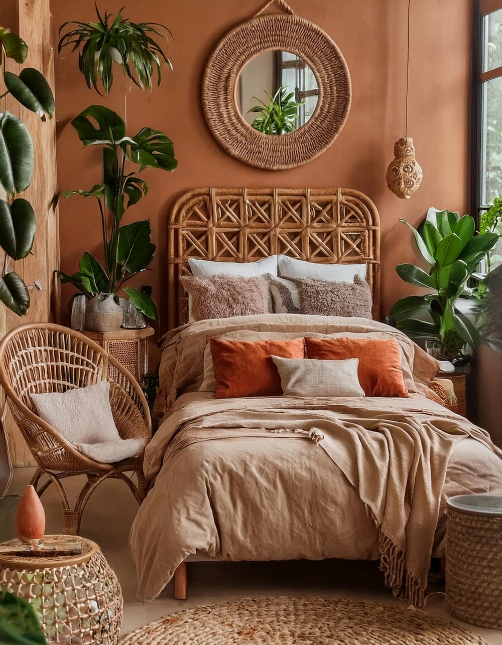 Terracotta-Inspired Rattan Furniture