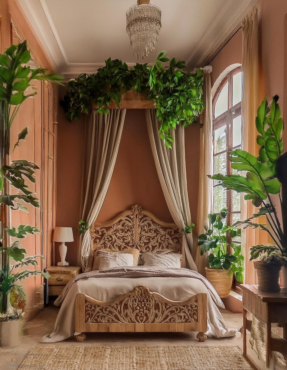 Warm and Inviting Terracotta Bed Frames