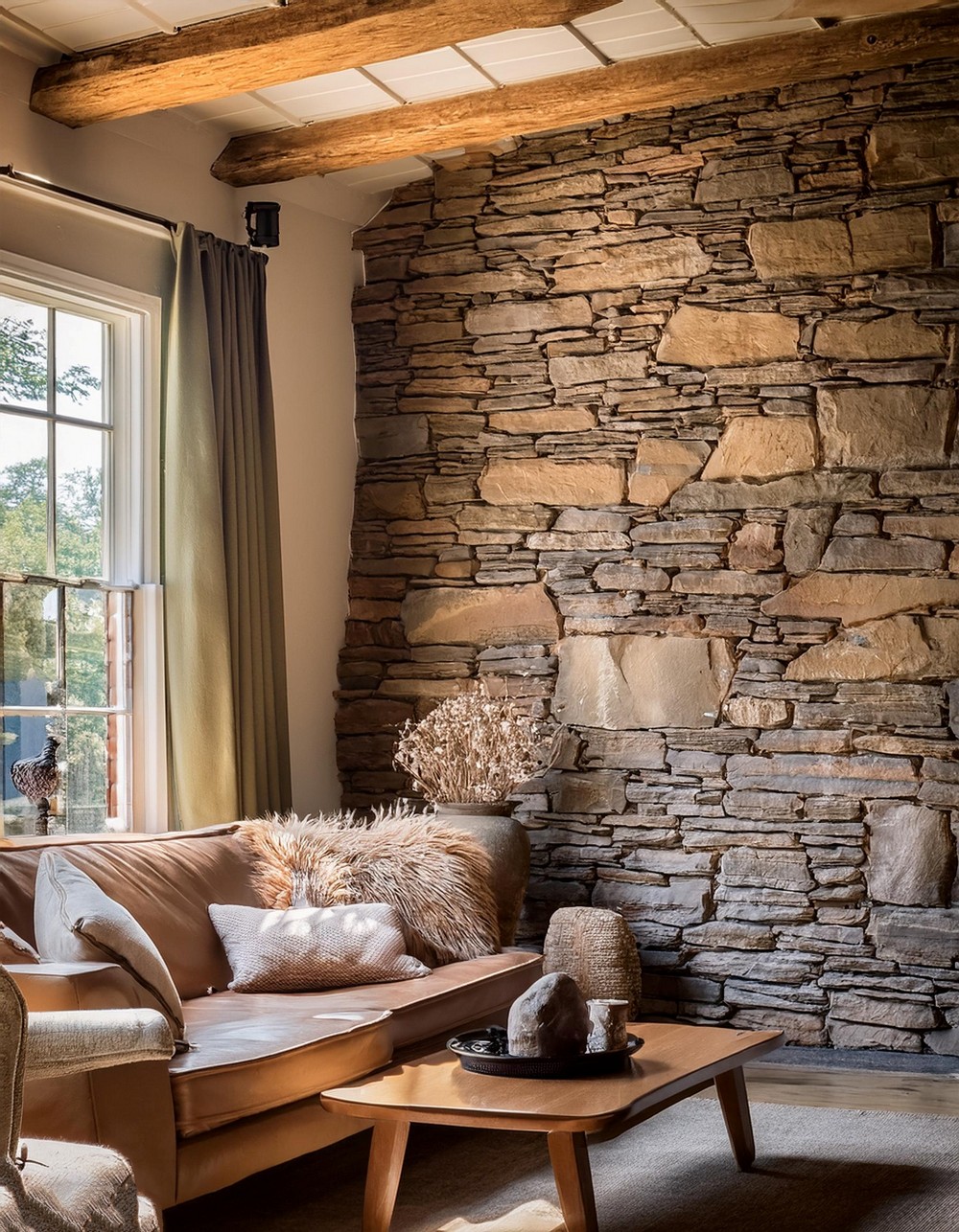 Exposed Stone Walls