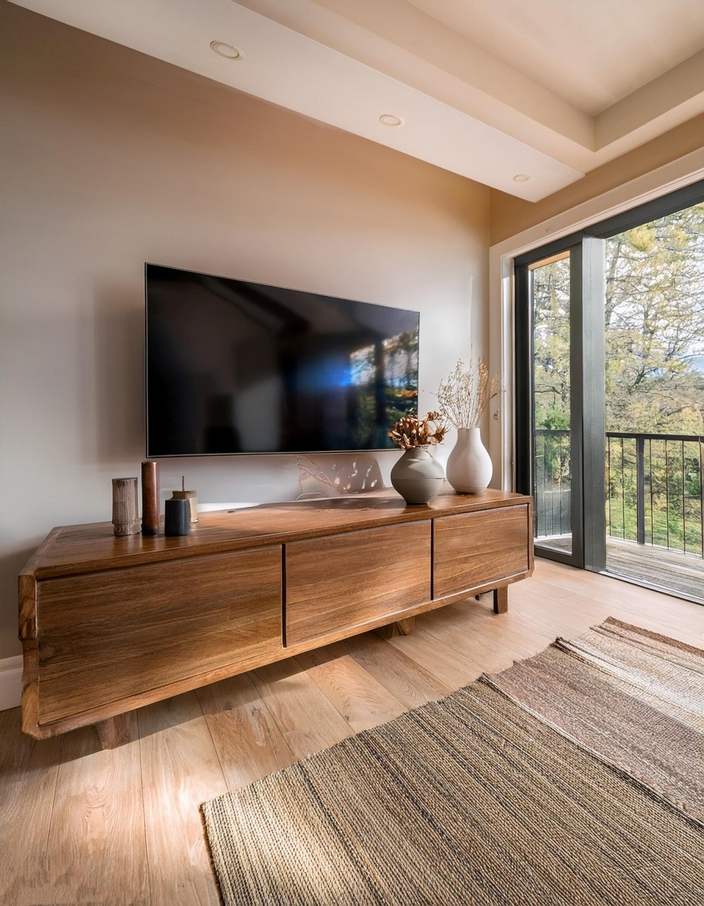 Sleek TV Console with Modern Touch