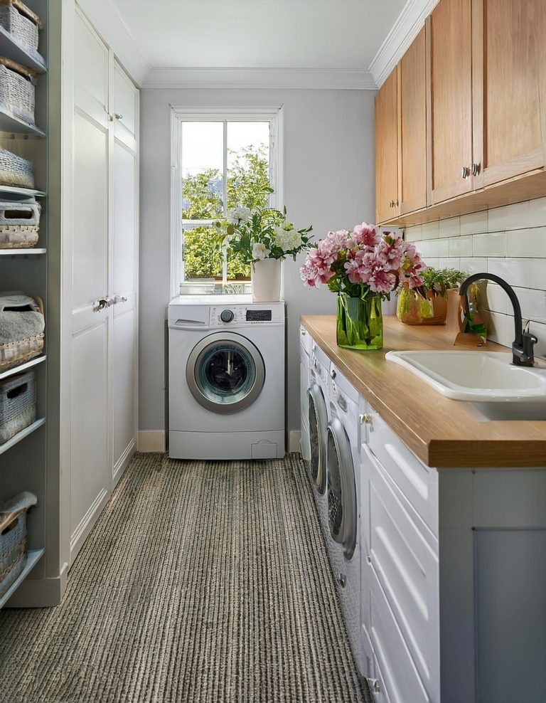20 Narrow Laundry Room Ideas To Organize Your Laundry Room - All Crafts