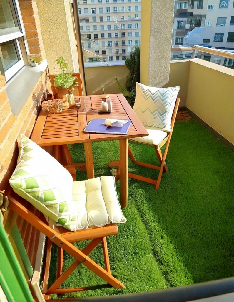 A closer look at Small Off Grid Apartment Backyard With Patio