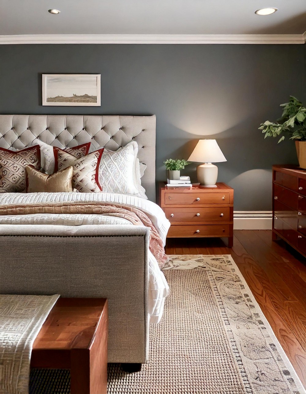 Sophisticated Gray and Wood Harmony