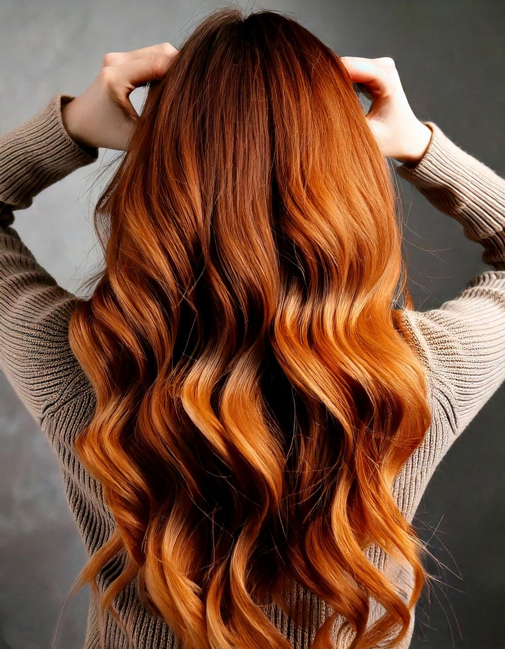 Beautiful Balayage with Auburn Hues