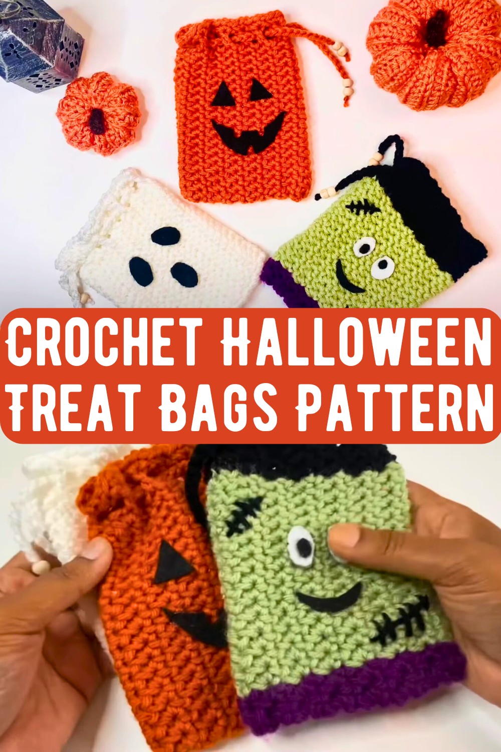 Crochet Halloween Treat Bags Pattern