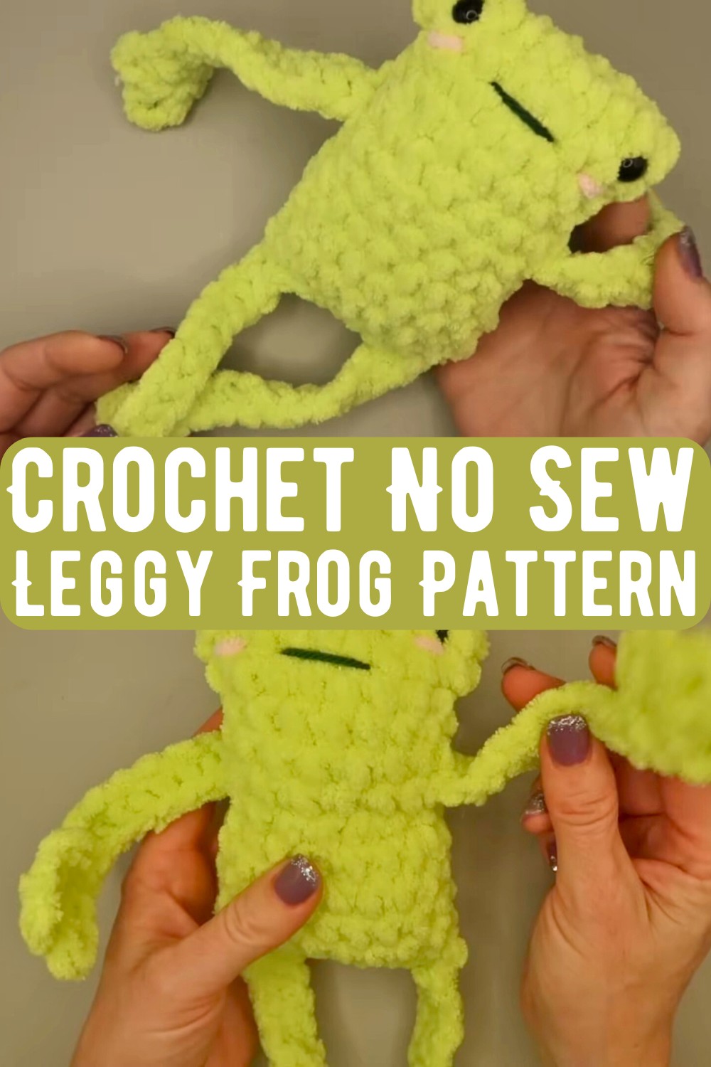 Crochet No Sew Leggy Frog Pattern