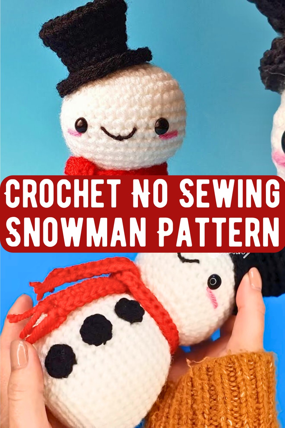 Crochet No Sewing Snowman Pattern