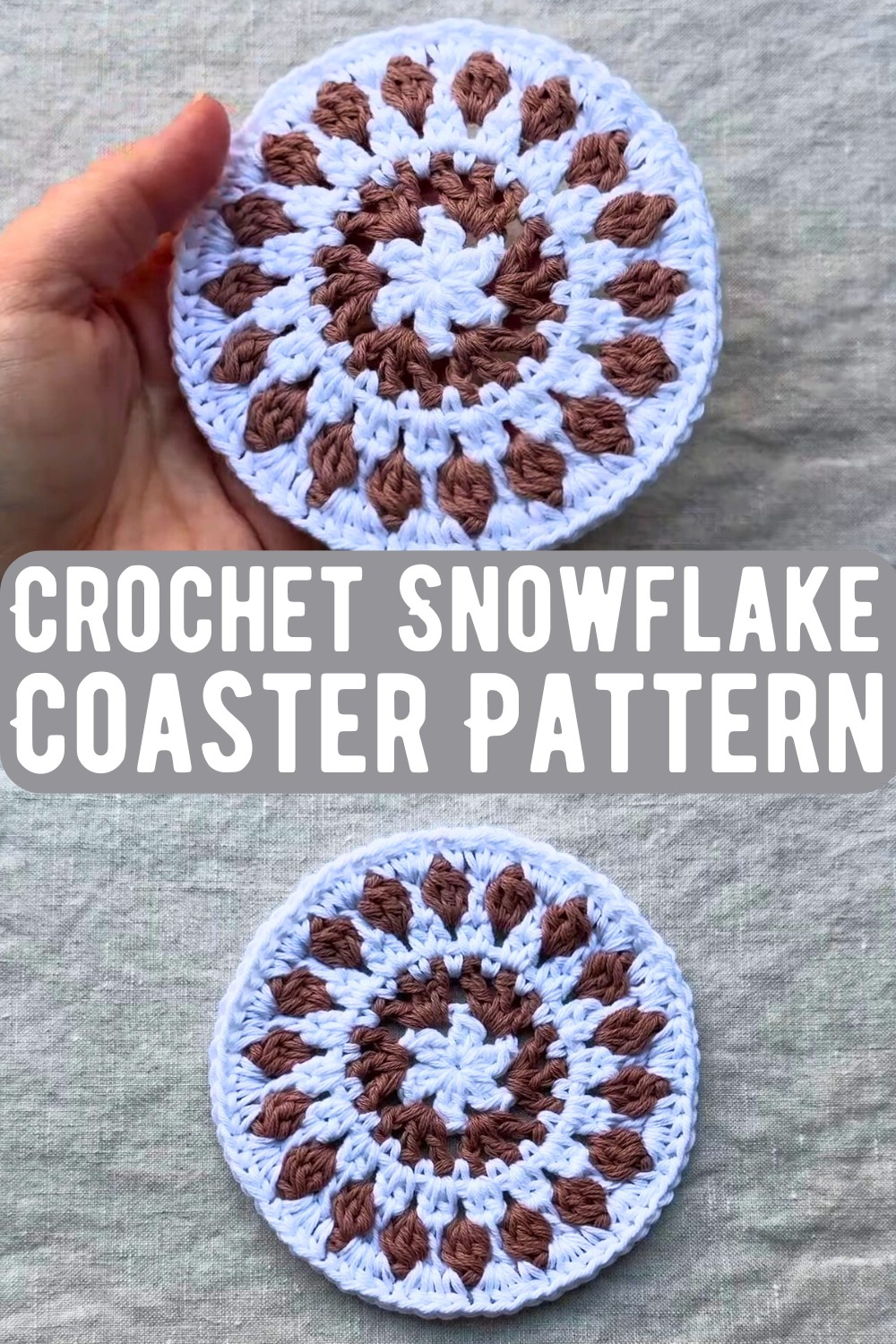 Crochet Snowflake Coaster Pattern