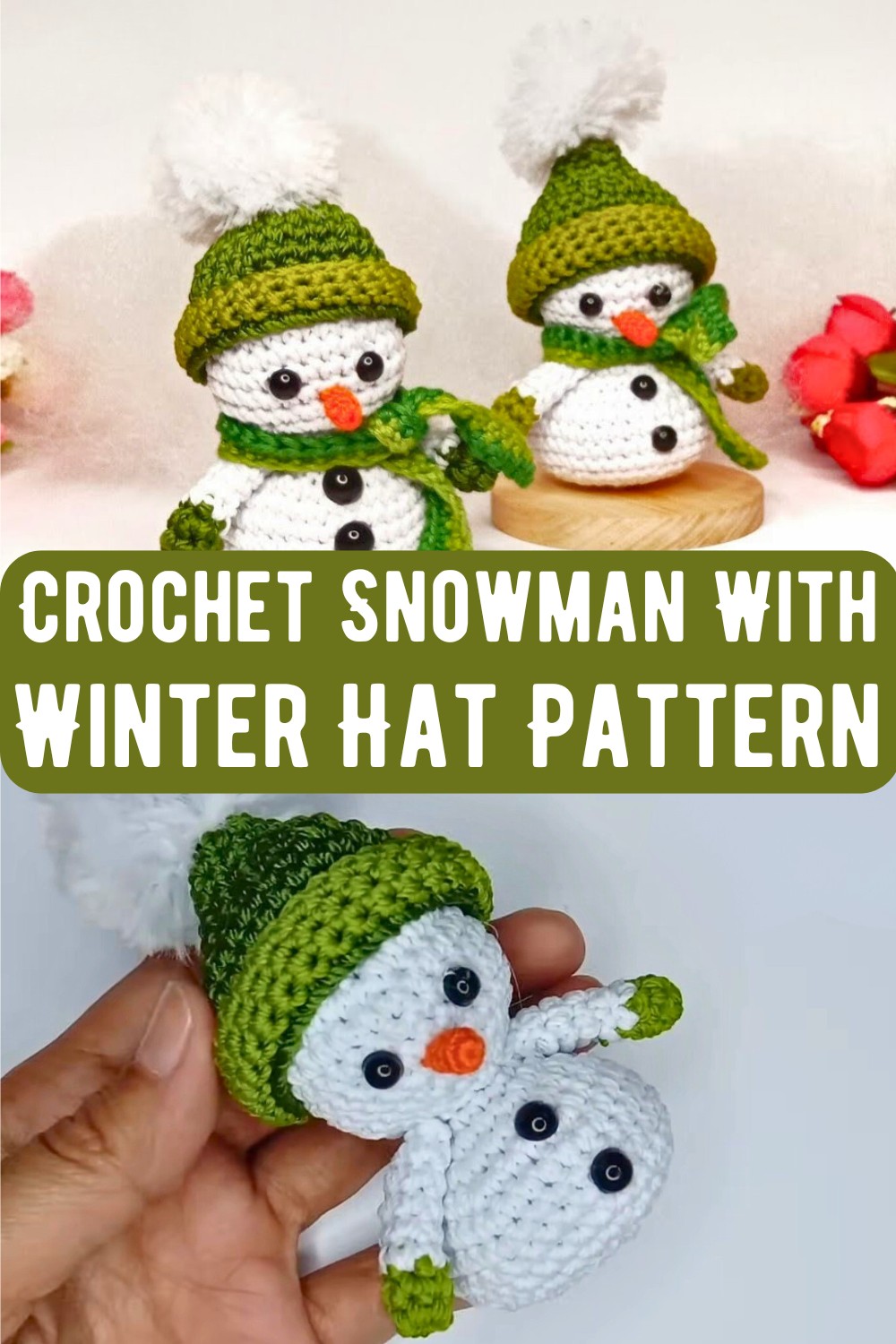 Crochet Snowman With Winter Hat Pattern