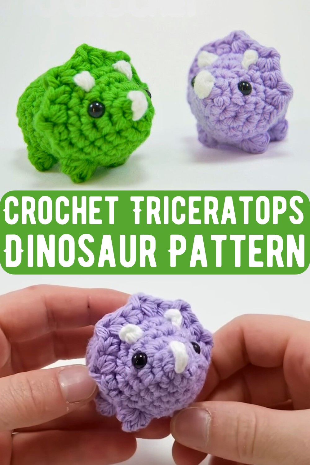 Crochet Triceratops Dinosaur Pattern