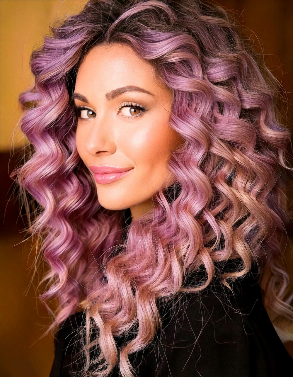 Effortless Lavender Curls