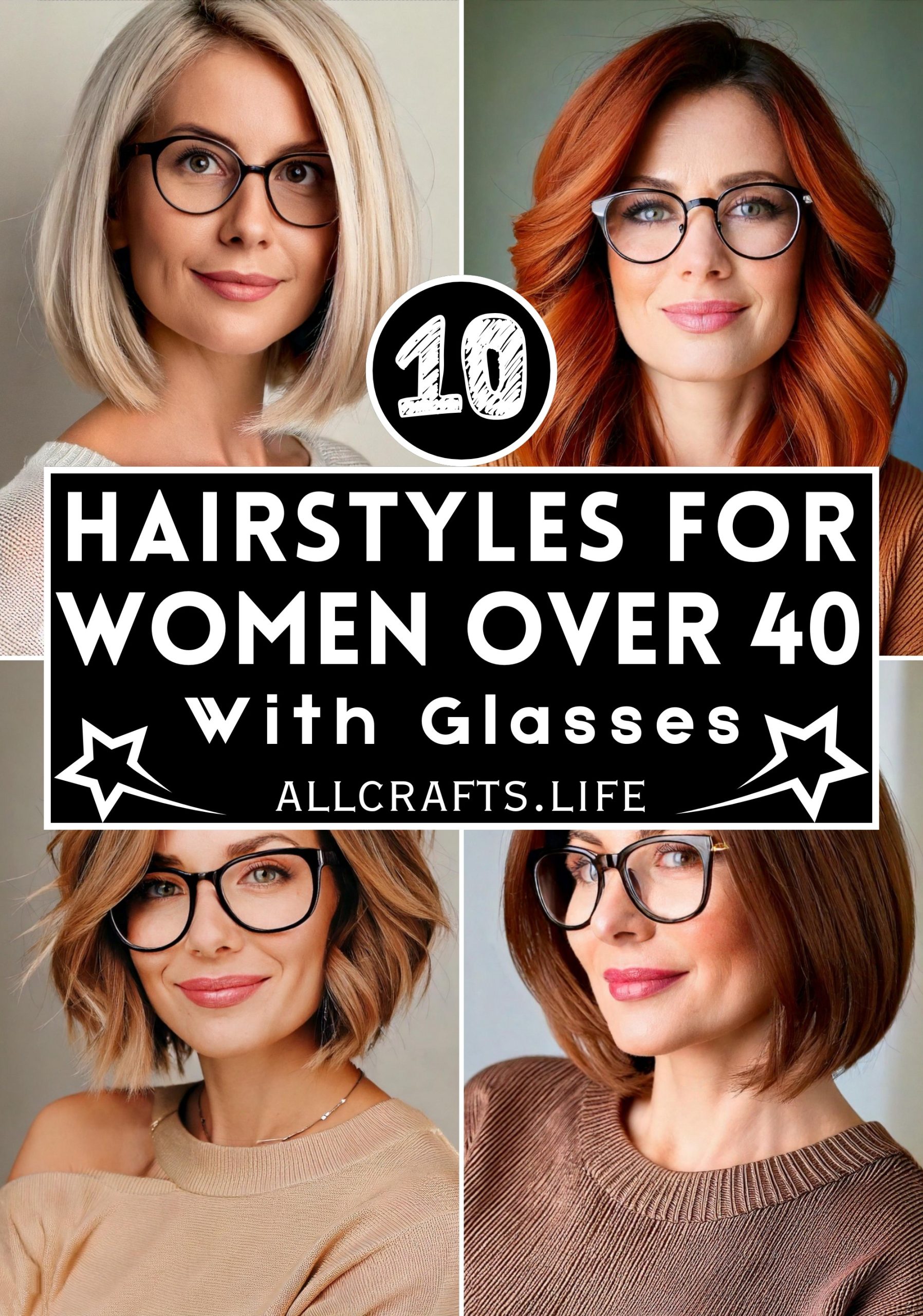 Hairstyles For Women Over 40 With Glasses