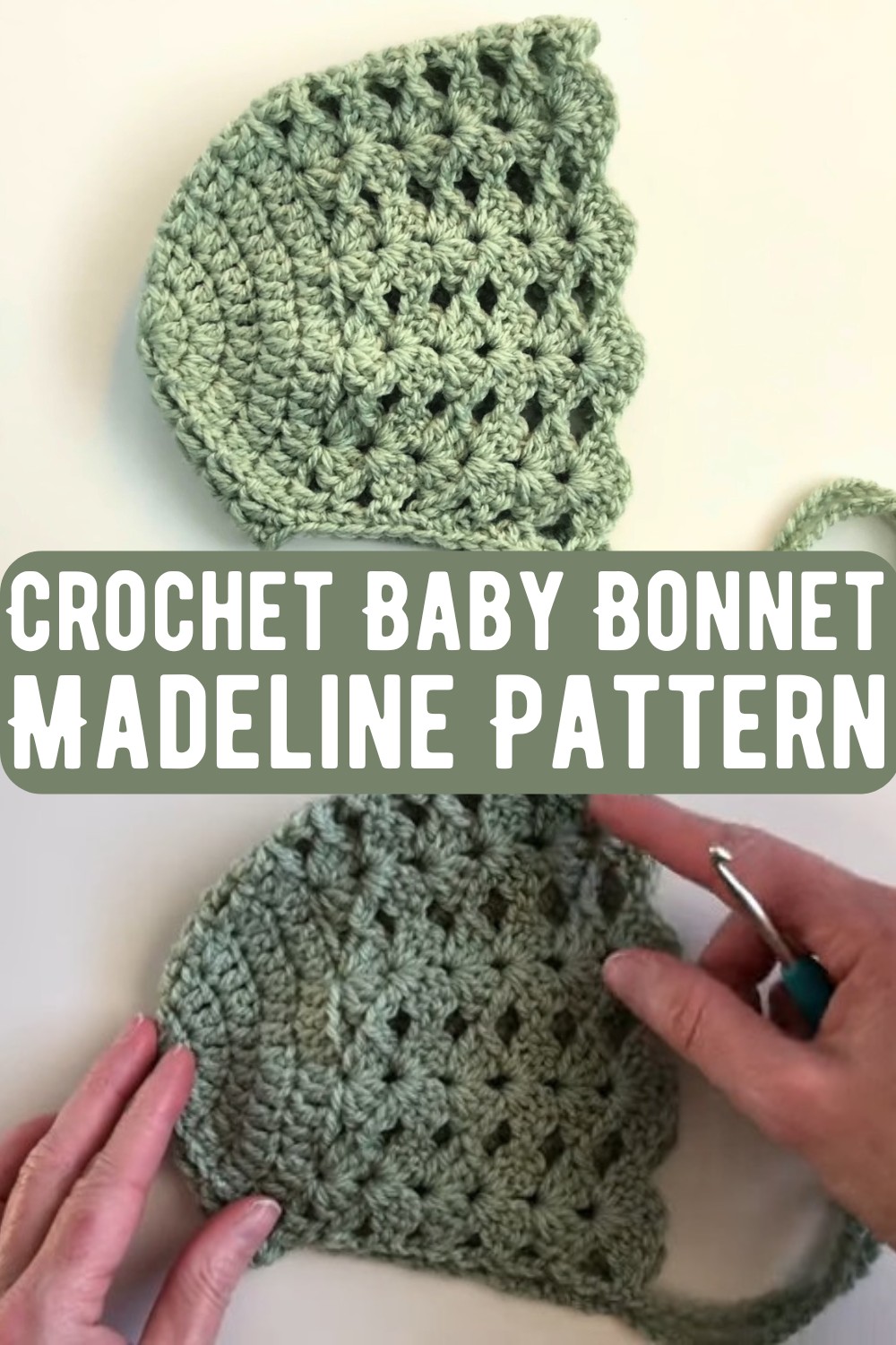 Crochet Baby Bonnet Madeline Pattern