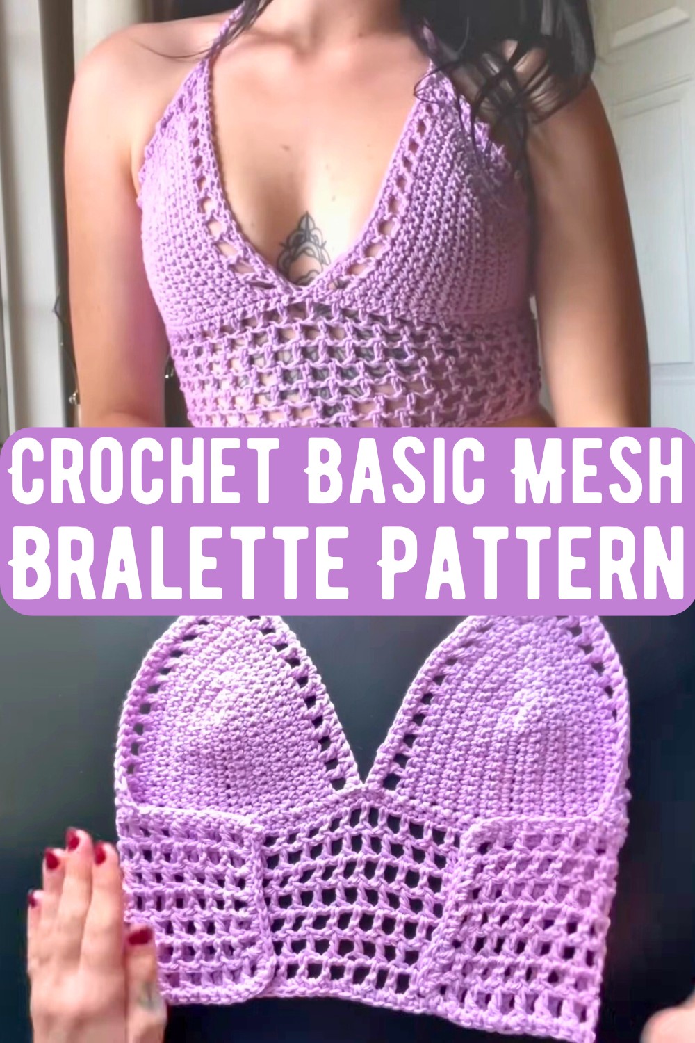 Crochet Basic Mesh Bralette Pattern