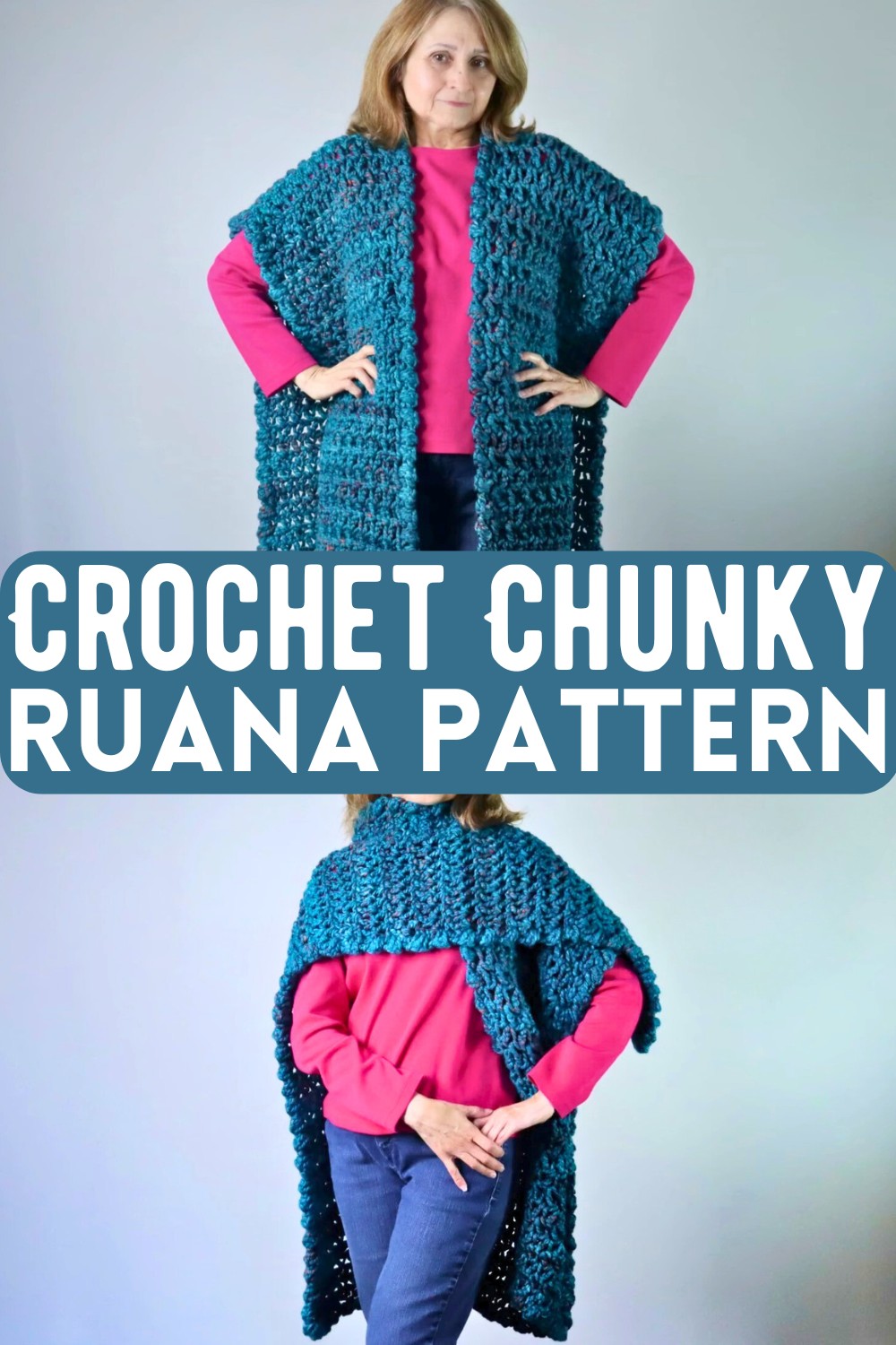 Crochet Chunky Ruana Pattern