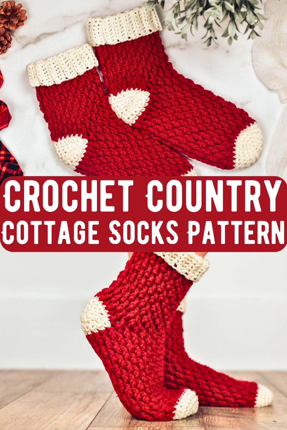 Crochet Country Cottage Socks Pattern