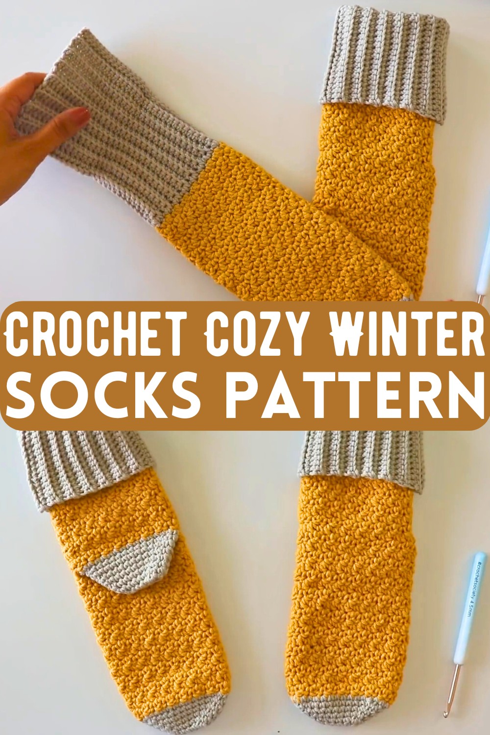 Crochet Cozy Winter Socks Pattern