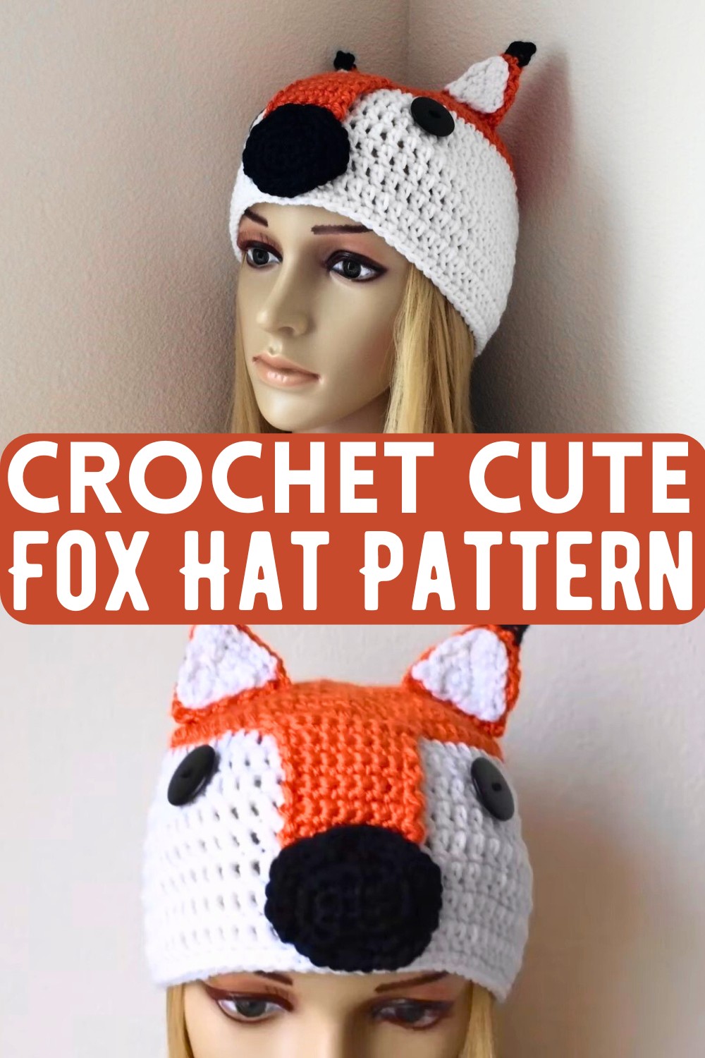 Crochet Cute Fox Hat Pattern