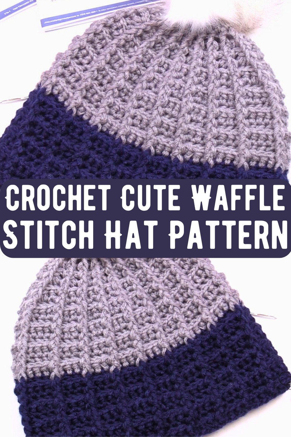 Crochet Cute Waffle Stitch Hat Pattern