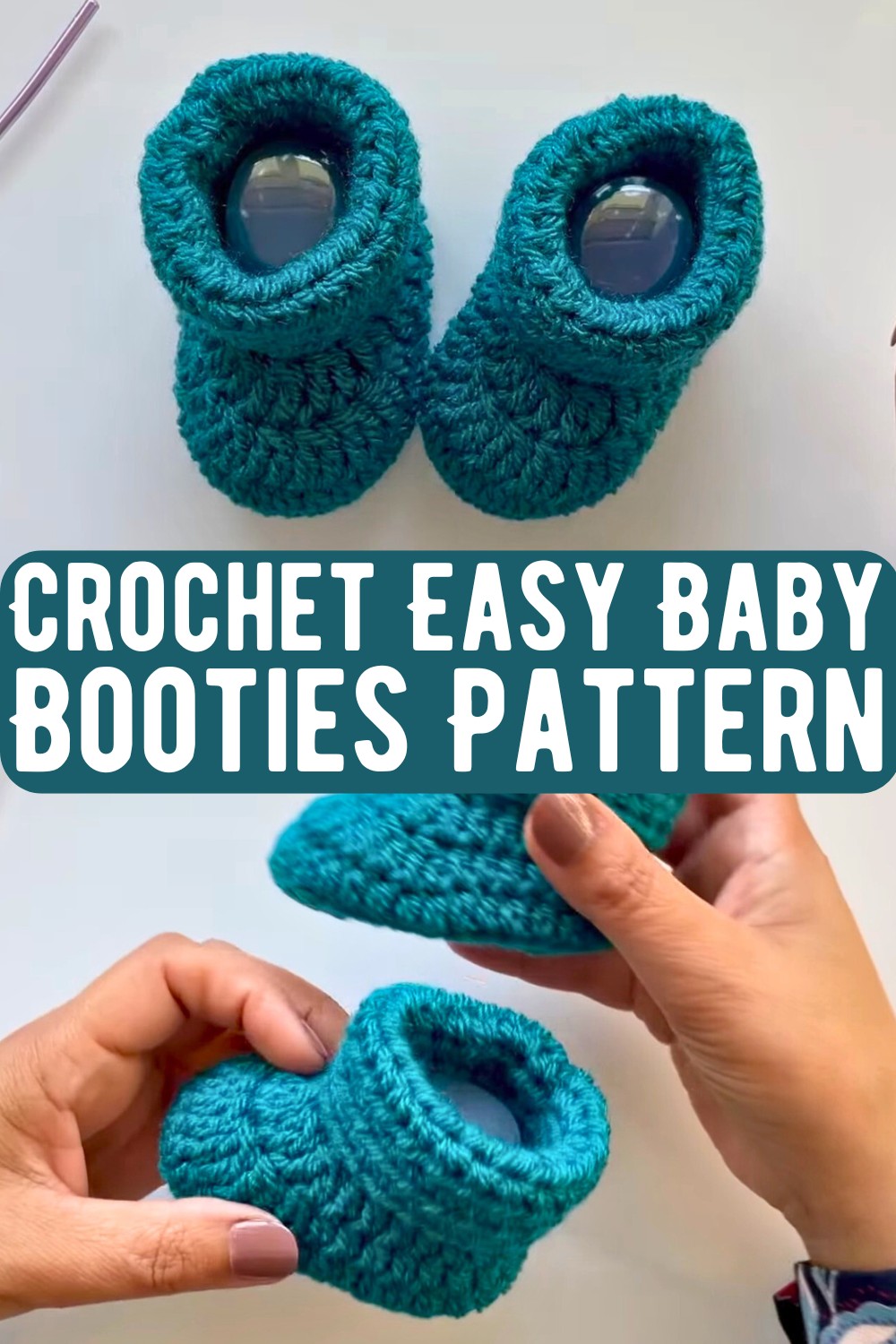 Crochet Easy Baby Booties Pattern