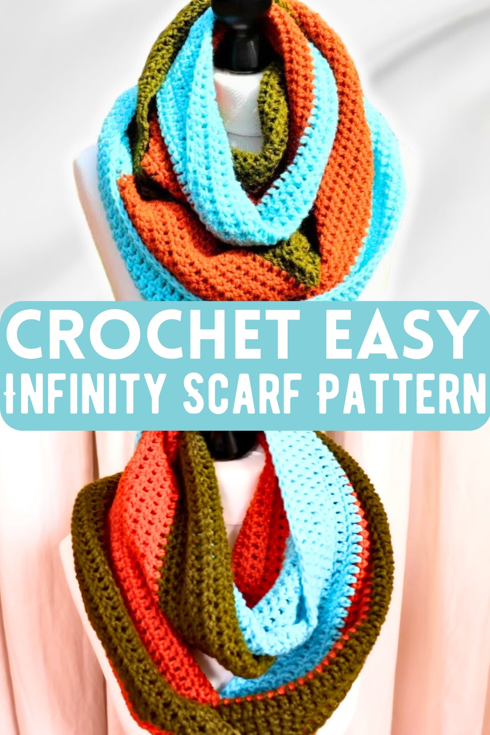 Crochet Easy Infinity Scarf Pattern