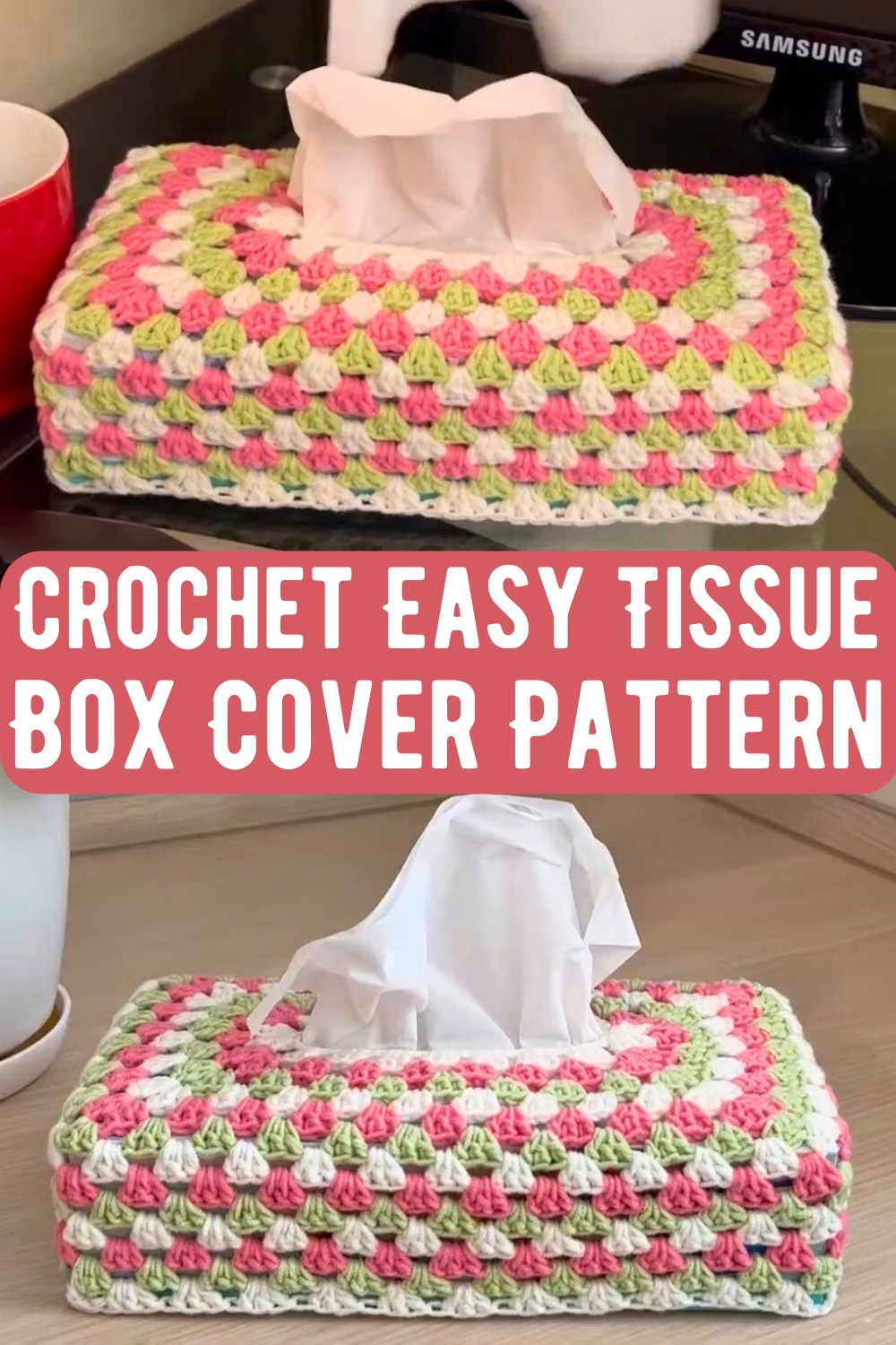 Crochet Easy Tissue Box Cover Pattern