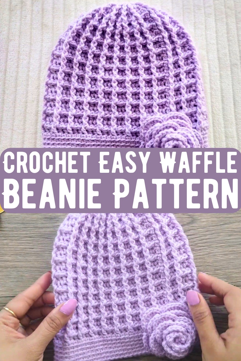 Crochet Easy Waffle Beanie Pattern