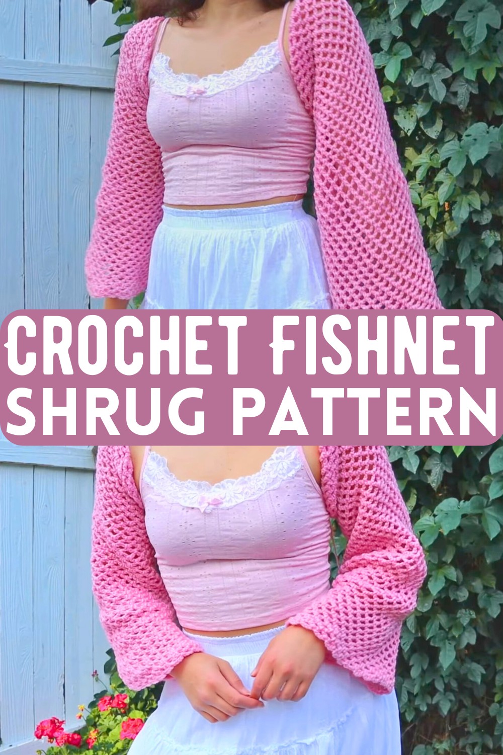 Crochet Fishnet Shrug Pattern