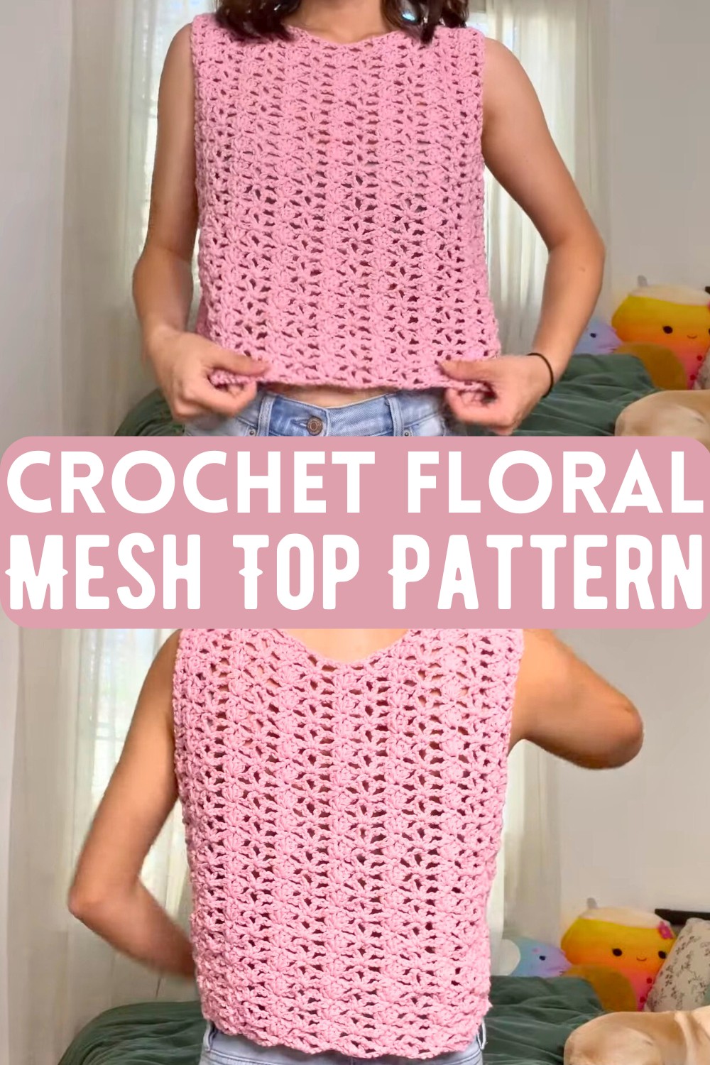 Crochet Floral Mesh Top Pattern