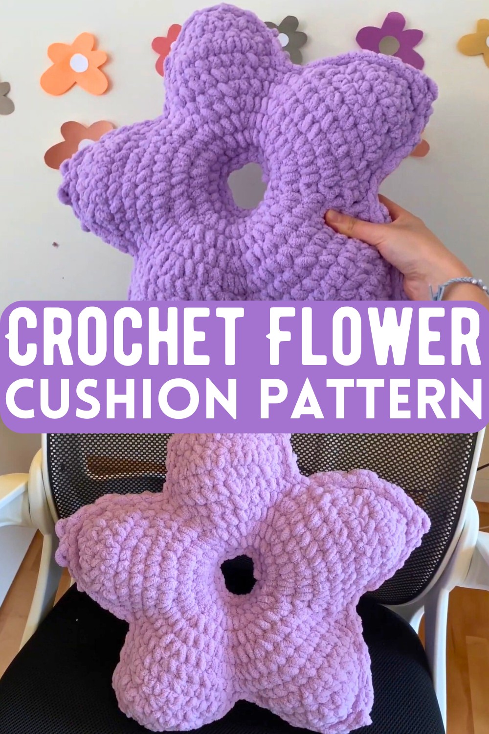 Crochet Flower Cushion Pattern