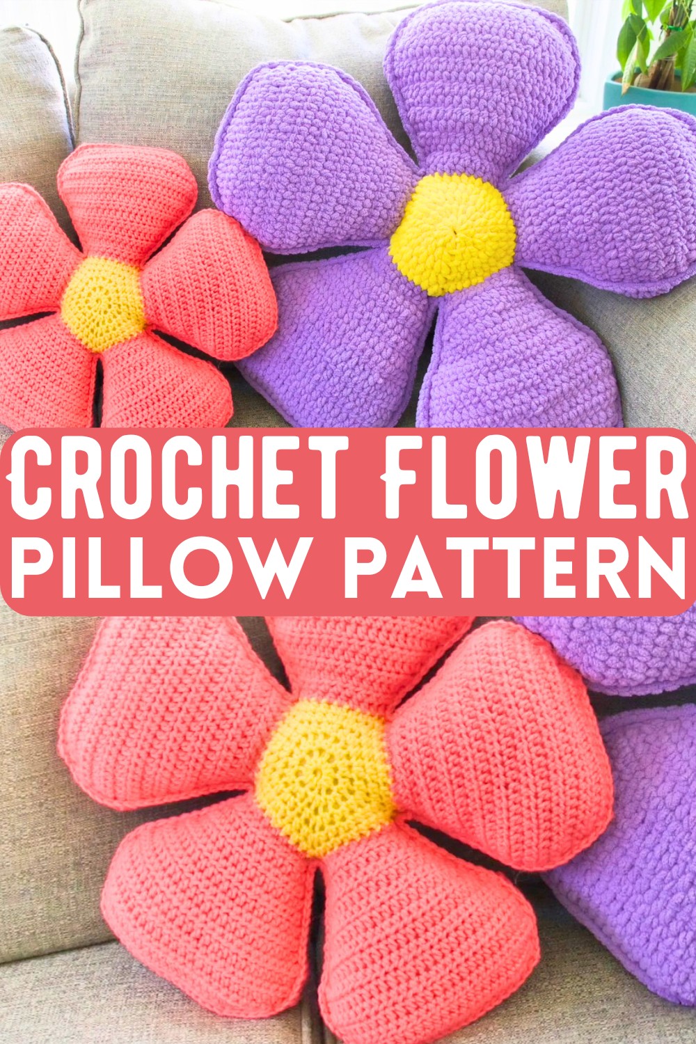 Crochet Flower Pillow Pattern