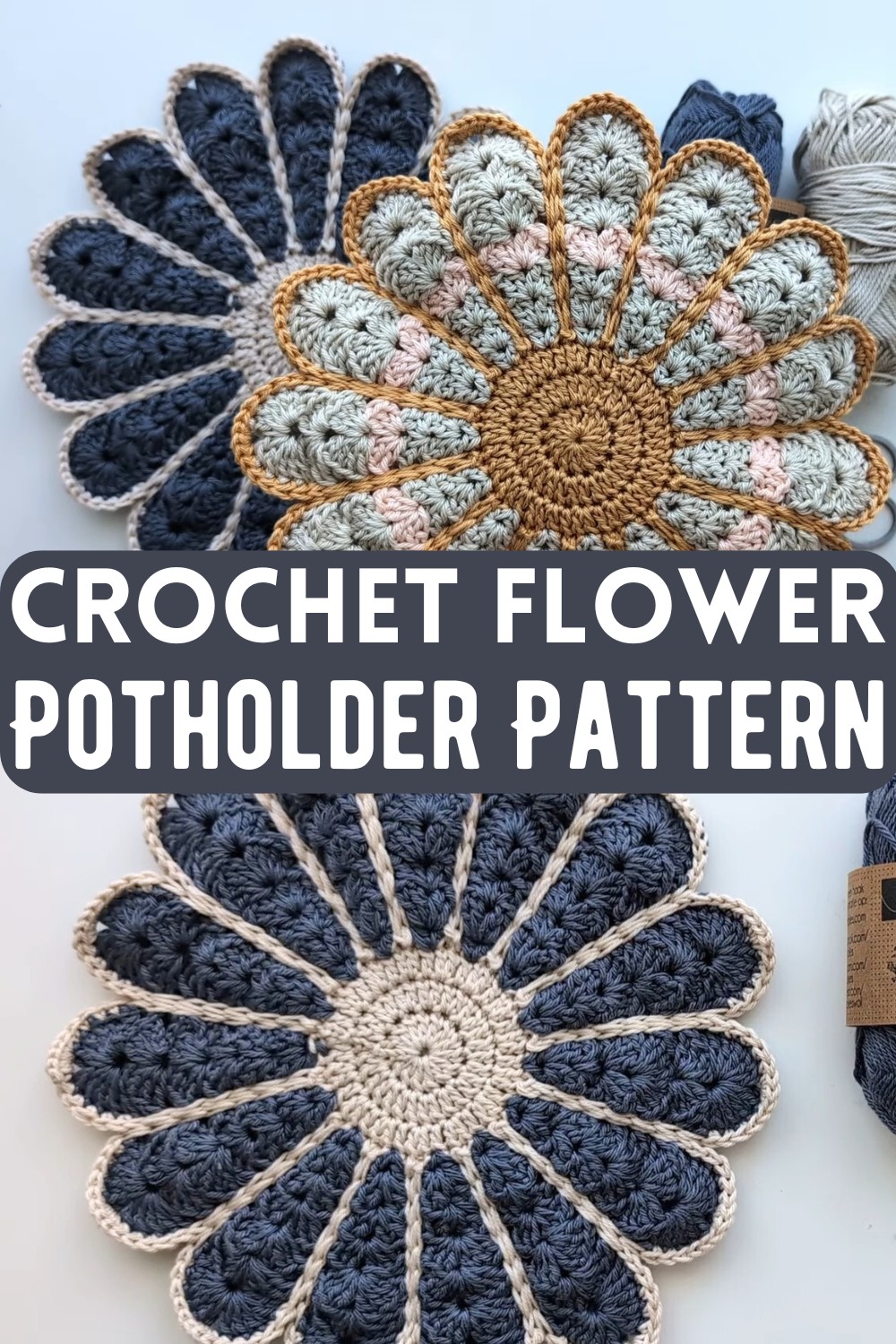 Crochet Flower Potholder Pattern