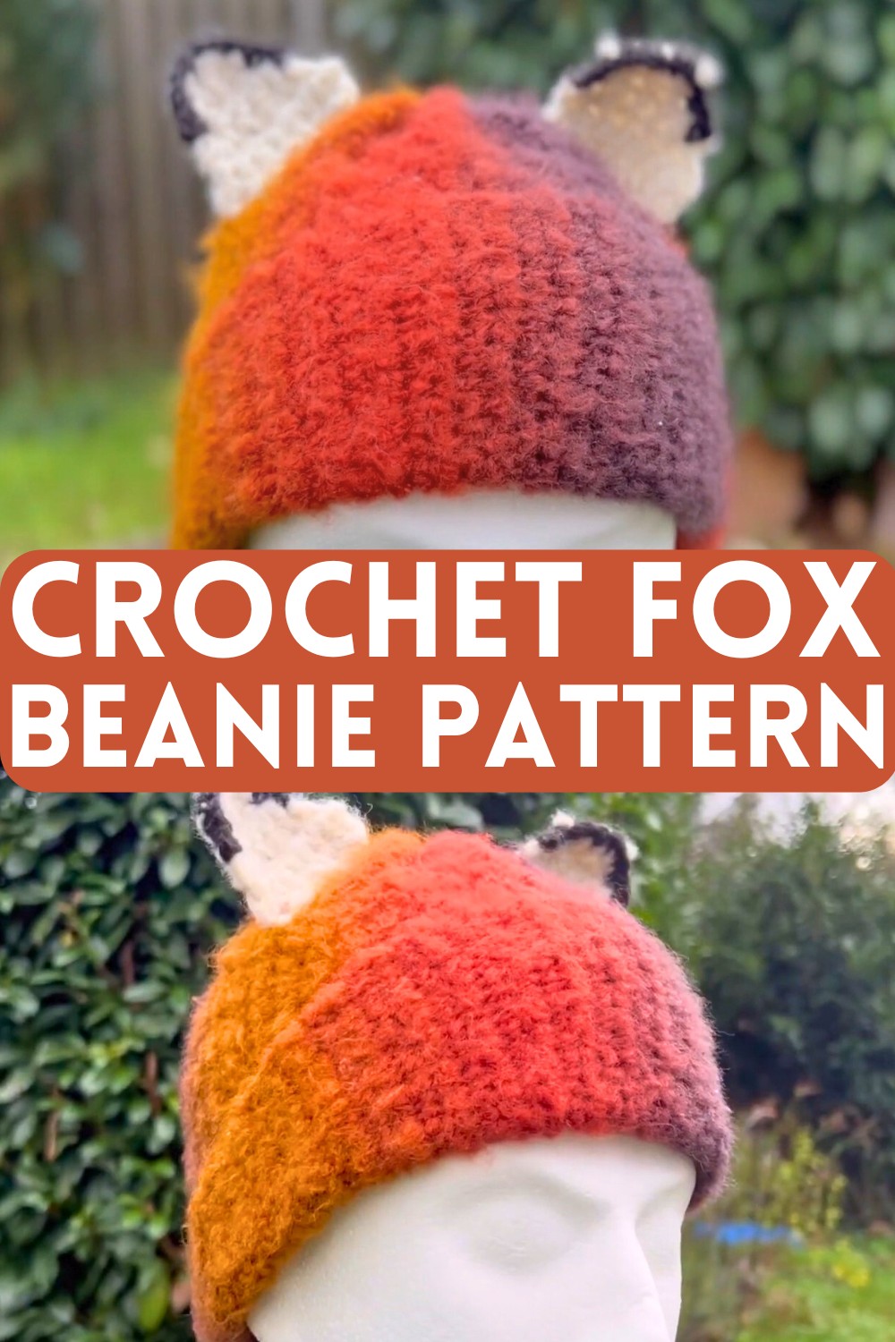 Crochet Fox Beanie Pattern