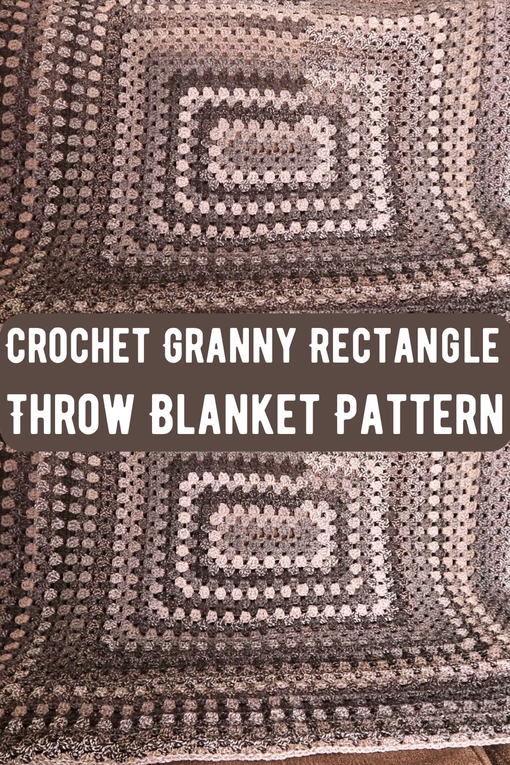 Crochet Granny Rectangle Throw Blanket Pattern