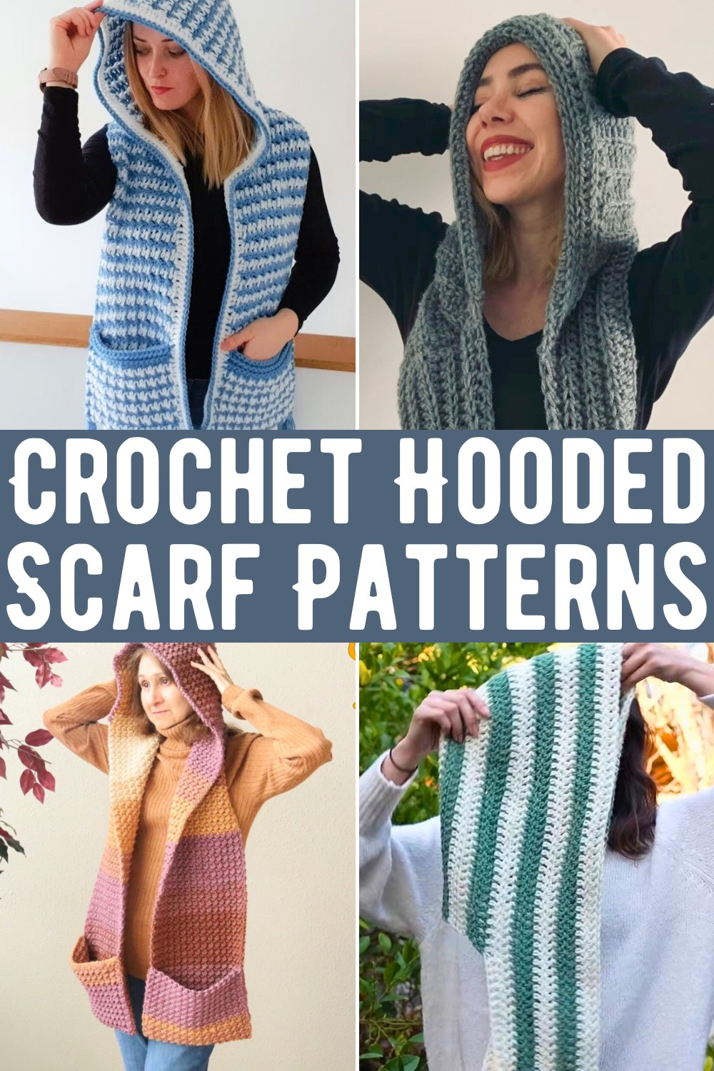 Crochet Hooded Scarf Patterns