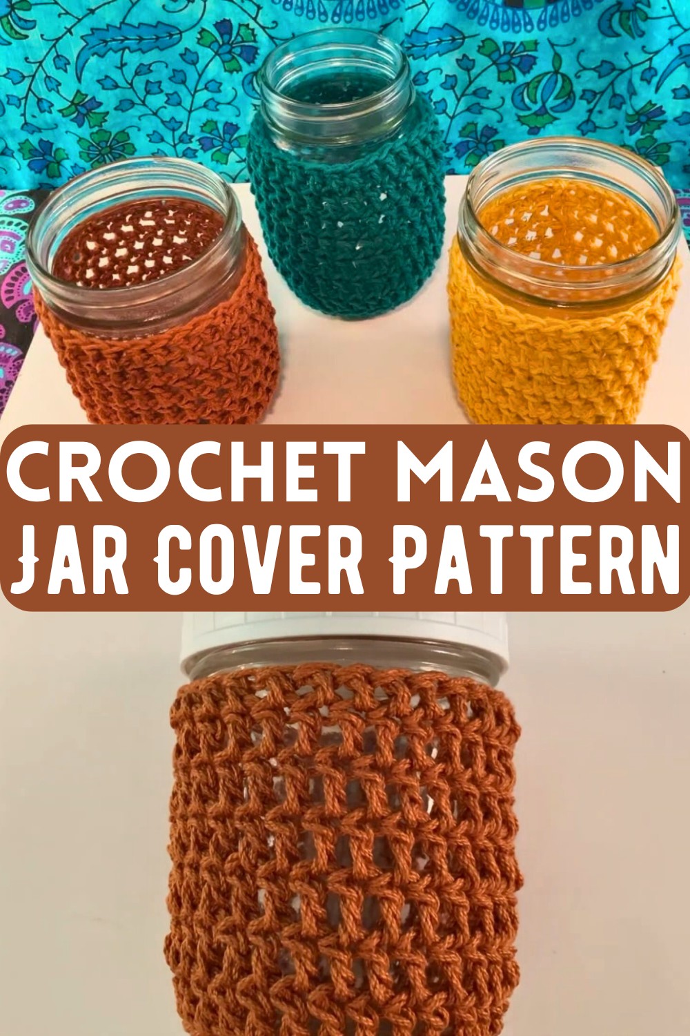 Crochet Mason Jar Cover Pattern